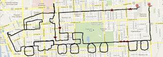 GPS drawing on bike _ michael wallace