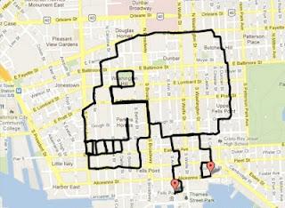 GPS drawing on bike _ michael wallace