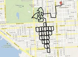 GPS drawing on bike _ michael wallace