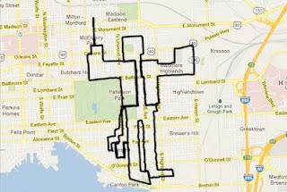 GPS drawing on bike _ michael wallace