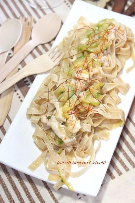 TAGLIATELLE DI FARRO AROMATIZZATI CON CHEVEUX D’ANGE di Dolcipensieri