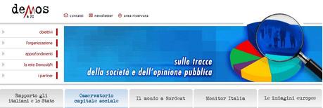 DemosPi home page Gli Italiani e il Calcio, indagine Demos&Pi (Settembre 2011)