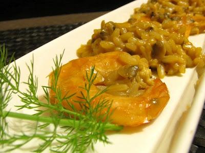 CREDO NELLE PICCOLE COSE -  RISOTTO CON VONGOLE E MAZZANCOLLE MANTECATE AL BURRO TARTUFATO