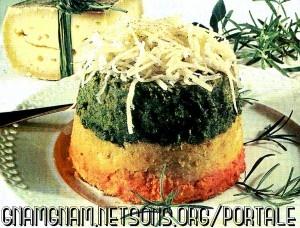 Torta di pollo con carote e spinaci