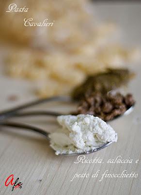 Ruote saporite su letto di ricotta