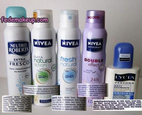 Parliamo di deodoranti….Neutro Roberts, Nivea e Lycia