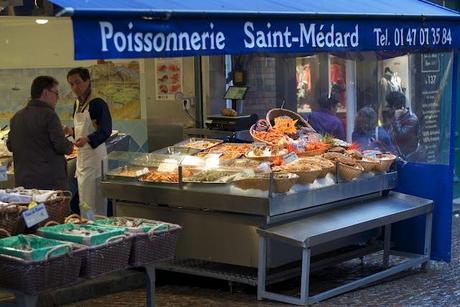 Rue Mouffetard - the great food market in Latin Quarter, Paris