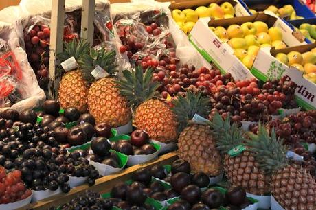 Rue Mouffetard - the great food market in Latin Quarter, Paris