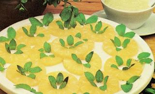 Ananas con crema di menta