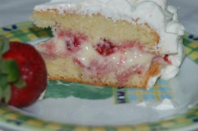 Torta di fragole e panna