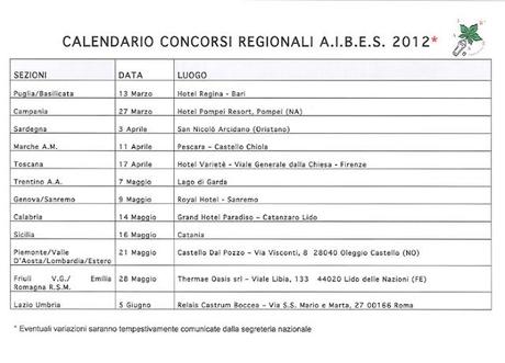 Calendario A.I.B.E.S 2012