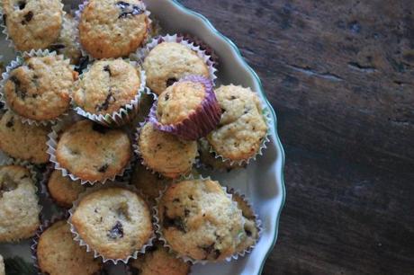 Mini muffin con cocco e banana