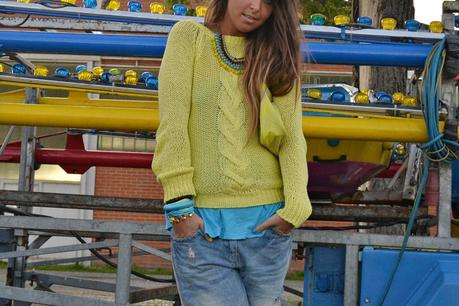 Yellow and Turquoise