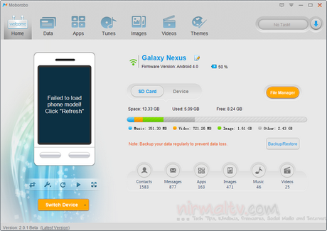 Home5 Gestire smartphone Android, iPhone e iPad da PC Windows con Moborobo