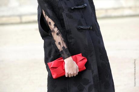 In the Street...Black with a touch of Red...Milan & Paris