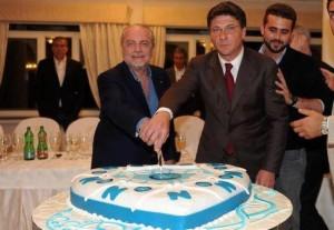 FOTO – ECCO MAZZARRI E DE LA AL TAGLIO DELLA TORTA