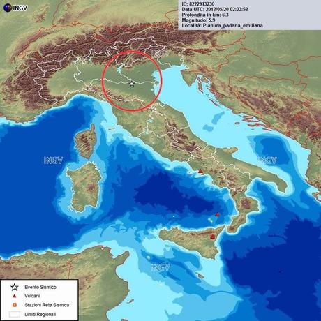 terremoto mappa INGV