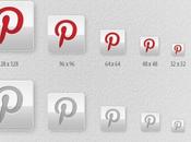 Pack icone colori tema Pinterest