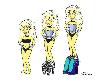 Lady Gaga's 'The Simpson' Outifts