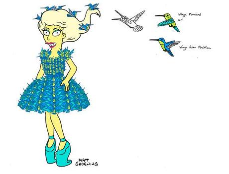 Lady Gaga's 'The Simpson' Outifts