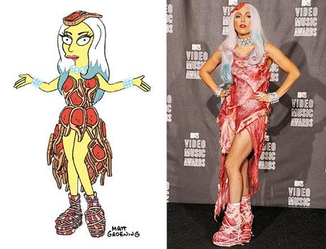 Lady Gaga's 'The Simpson' Outifts