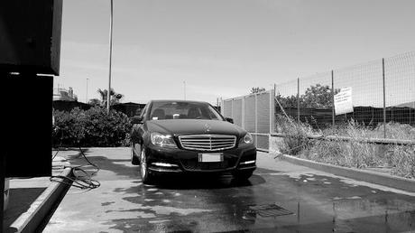 Scafati in BW; L'autolavaggio -Car wash-