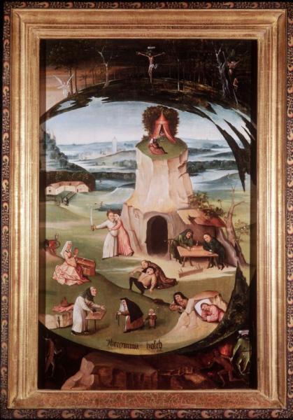 Hieronymus Bosch, I sette peccati capitali, olio su tavola, 86,5x56 cm, a Villa Olmo