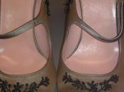ShoeRoom Prada Grey Satin Embroided Mules
