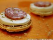 tradizione rivisitata: pancakes farina fave sardo fresco, salame sant'olcese semi finocchietto