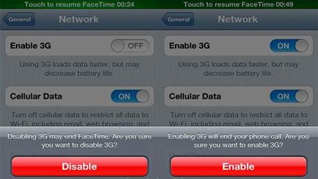 FaceTime e connessione 3G