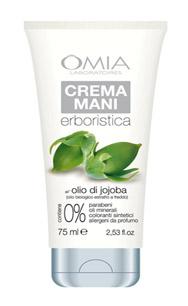 CREMA MANI ALL’OLIO DI JOJOBA 75ml - omia laboratoires | linea erboristica | bagno seta erboristico | prodotti | trattamenti | Cosmesi | cosmetici naturali | prodotti cosmetici | crema corpo | crema mani | anticellulite | aloe vera | prodotti | trattamenti | Cosmesi | cosmetici naturali | aloe vera | olio di argan | olio di mandorla | olio di jojoba | ingredienti | anticellulite | antirughe | erboristeria