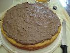 Torta alla crema di arancia e cioccolato.