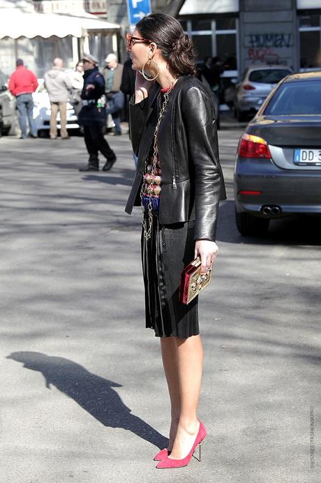 In the Street...Giovanna Battaglia...Love for the Leather