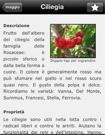 Una applicazione per scoprire la frutta .