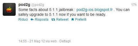 A breve il Jailbreak untethered di iOS 5.1.1 da pod2g