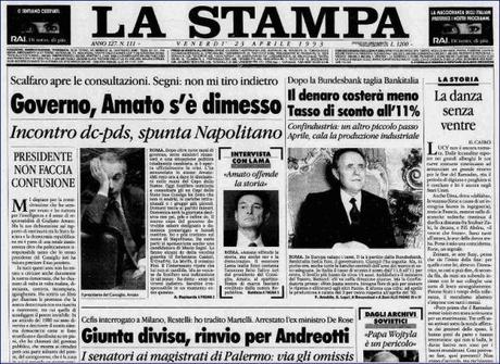 Gli Anni neri della Repubblica: l’omicidio di Falcone, l’uscita di scena di Craxi, i Referendum del ’93