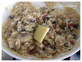 Risotto funghi e pancetta affumicata