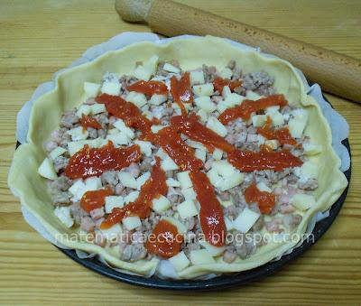 Crostata con Salsiccia e Pomodoro