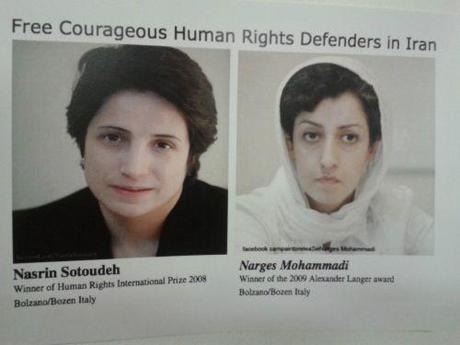 Appello per la libertà in Iran degli attivisti in difesa dei diritti umani Narges Mohammadi e Nasrin Sotoudeh