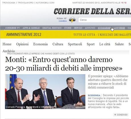 Il Corriere della Sera fa cacare