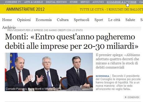 Il Corriere della Sera fa cacare