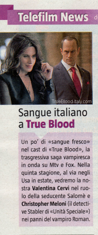 Salomè di True Blood su Tv Sorrisi e Canzoni