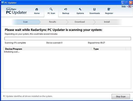 Aggiornare i driver di Windows con Radarsync