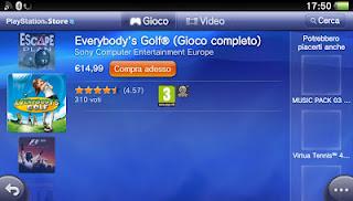 Playstation Vita : Modnation Racers, Everybody's Golf e Reality Fighters a 15 €