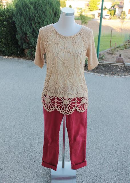 Outfit: Rouge et beige style rétro