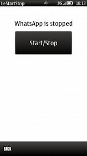 LeStartStop, un applicazione  che termina WhatsApp
