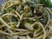 Spaghetti zucchine pesto.