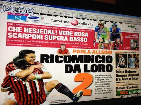 FOTO – Ecco la prima pagina della Gazzetta dello Sport,ecco la strana giustificazione di Buffon