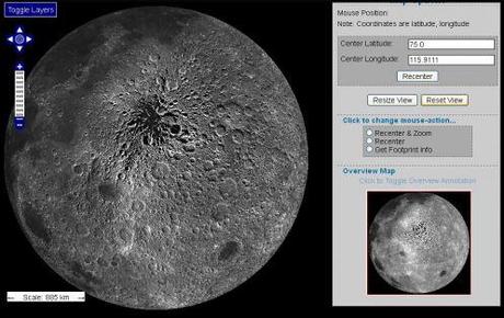 La mappa della superficie della Luna da LRO