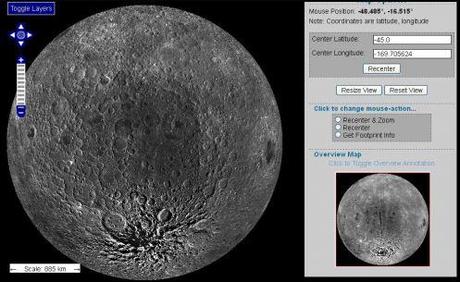 La mappa della superficie della Luna da LRO